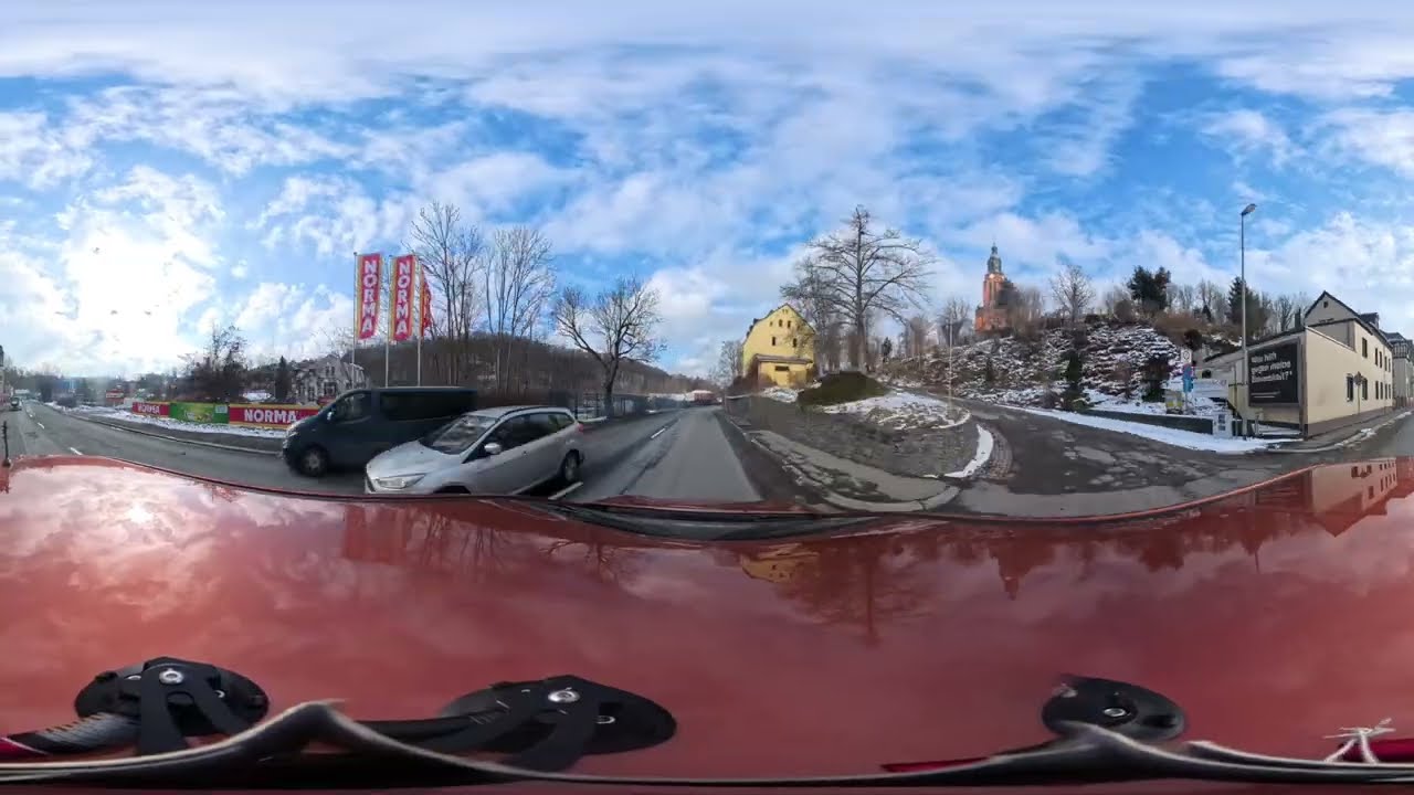 Autofahrt-Romantik: 31. Januar von Chemnitz nach Nünchritz