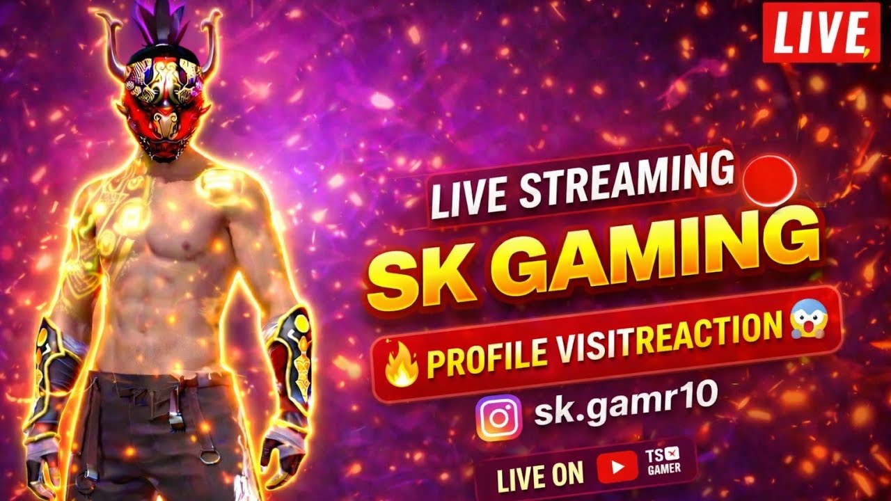 GAMING 🔥 Free Fire MAX Profile Visit Reaction 😱 Custom Room & Live Gameplay | FF MAX LIVE