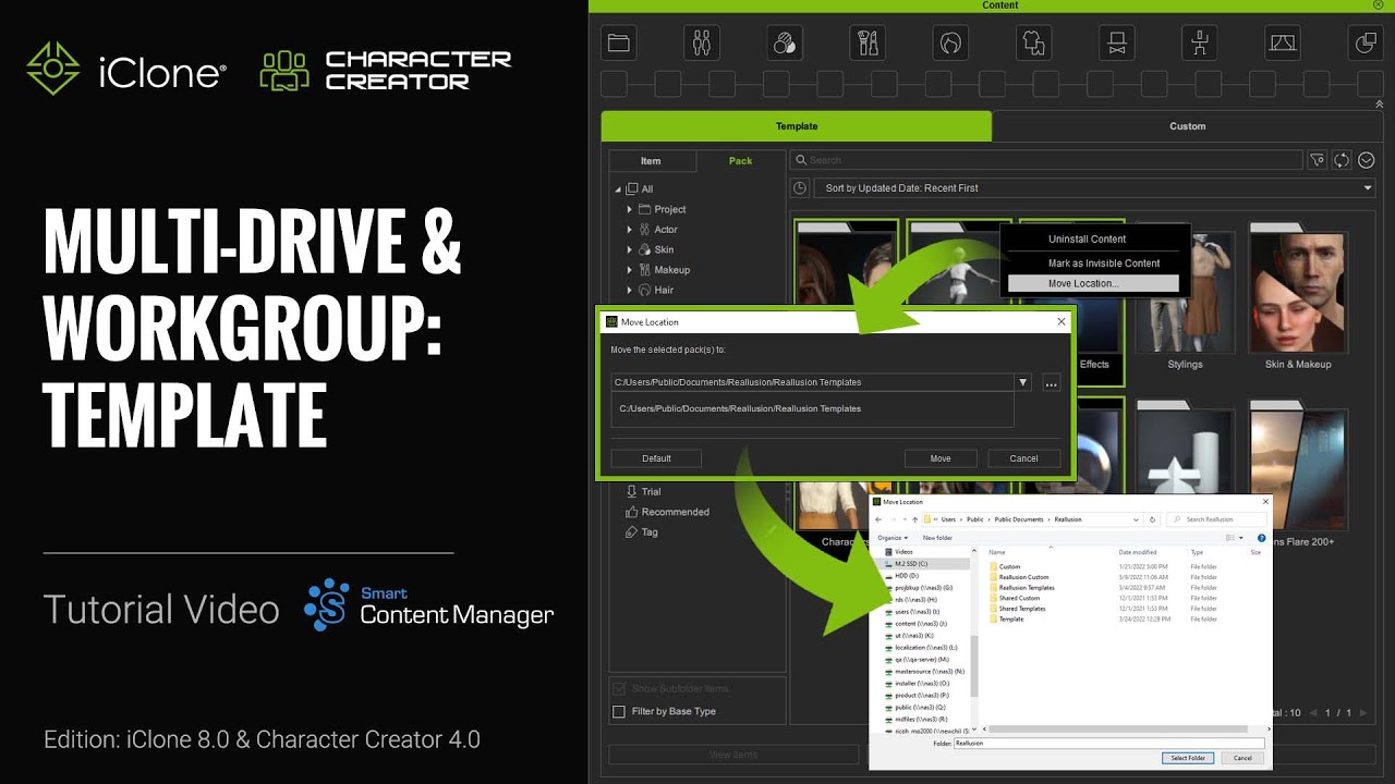 iClone 8 & CC4 Tutorial - Multi-drive and Workgroup: Template