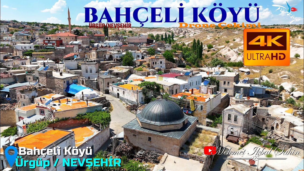 Bahçeli Köyü / Ürgüp / NEVŞEHİR - Havadan 4K Drone Çekimi / 12.7.24