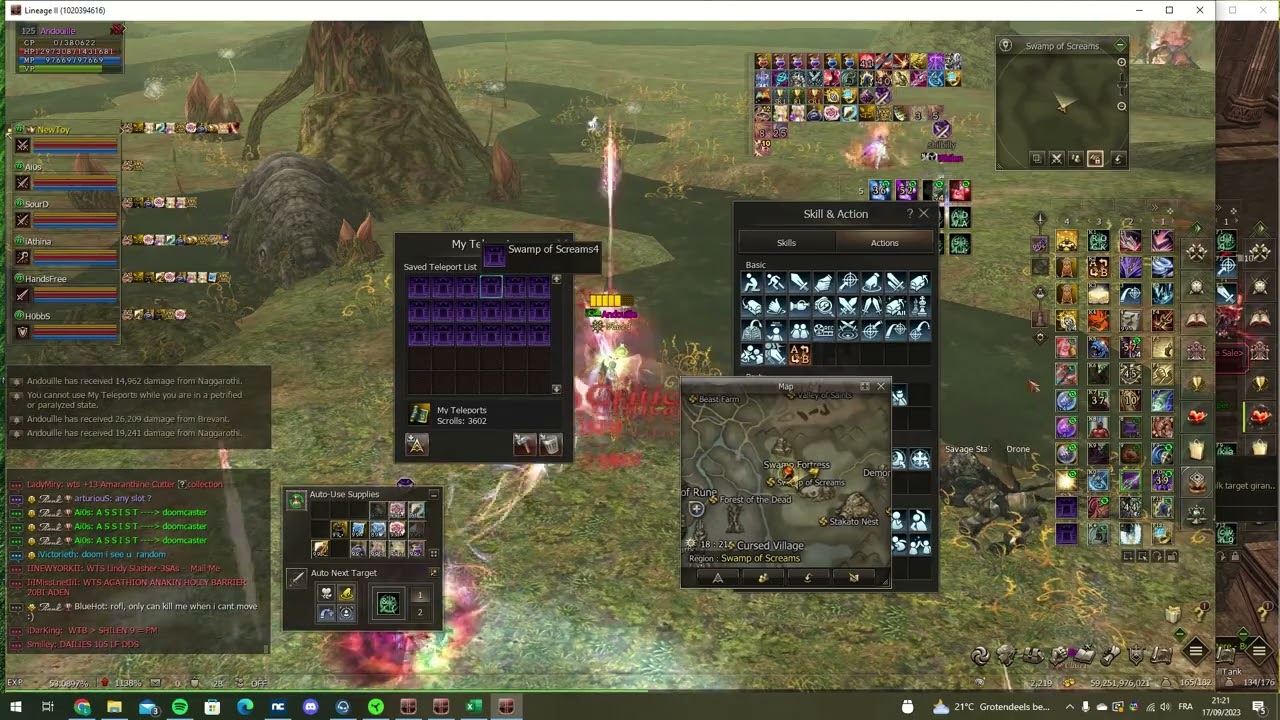 Lineage II 2023: Swamp Mass PvP FS vs Nova + Aden defense