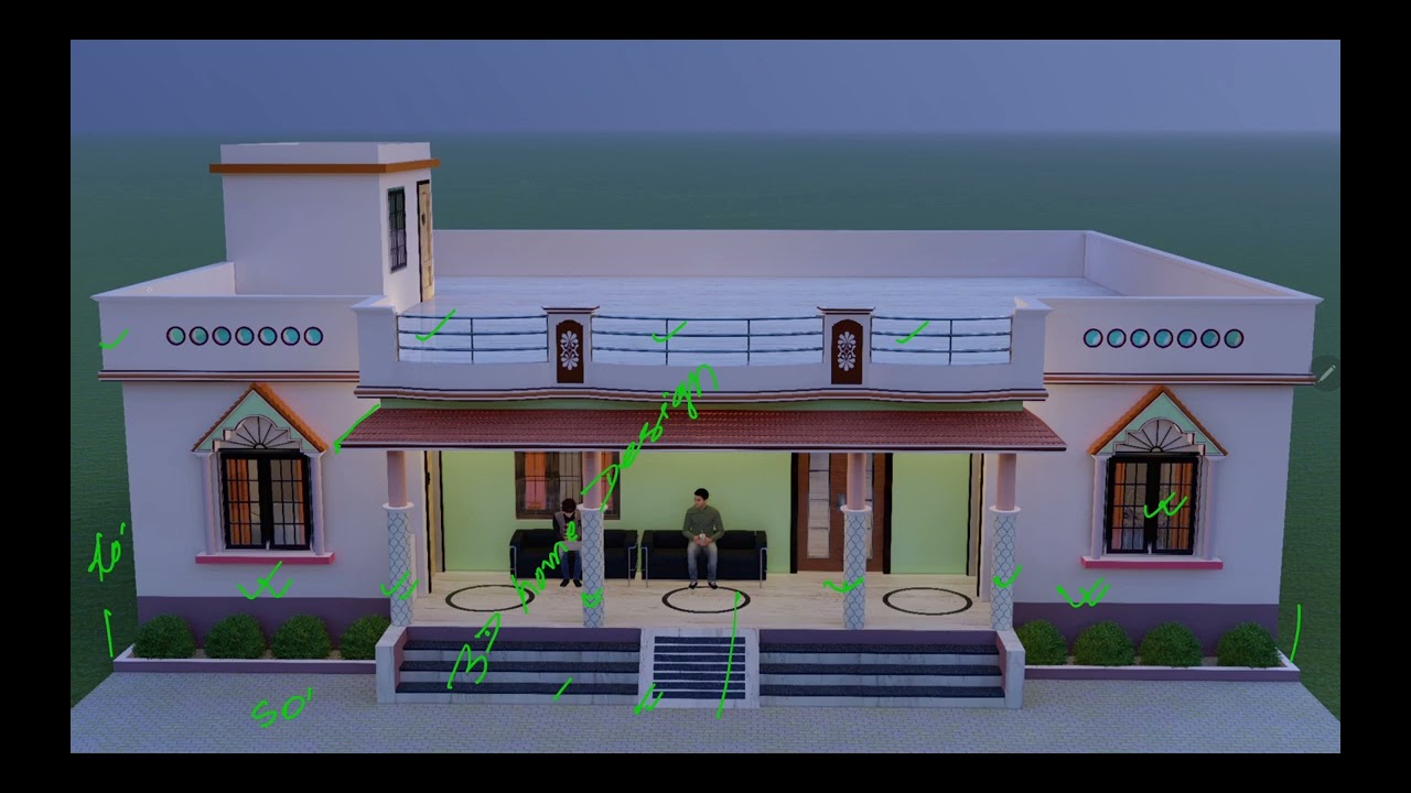 3d Elevation details ll 50x40 Home plan ll simple Home