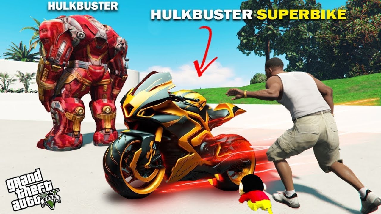 FRANKLIN and Shinchan Stealing Red Hulkbuster Bike In GTA 5 Tamil | Gta 5 tamil | Gta 5