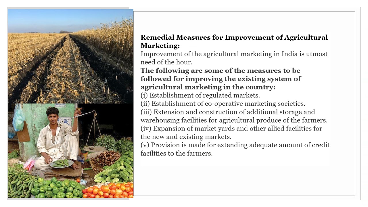 Agricultural Marketing in India: Defects and their Remedial Measures||problems & there solutions|16|