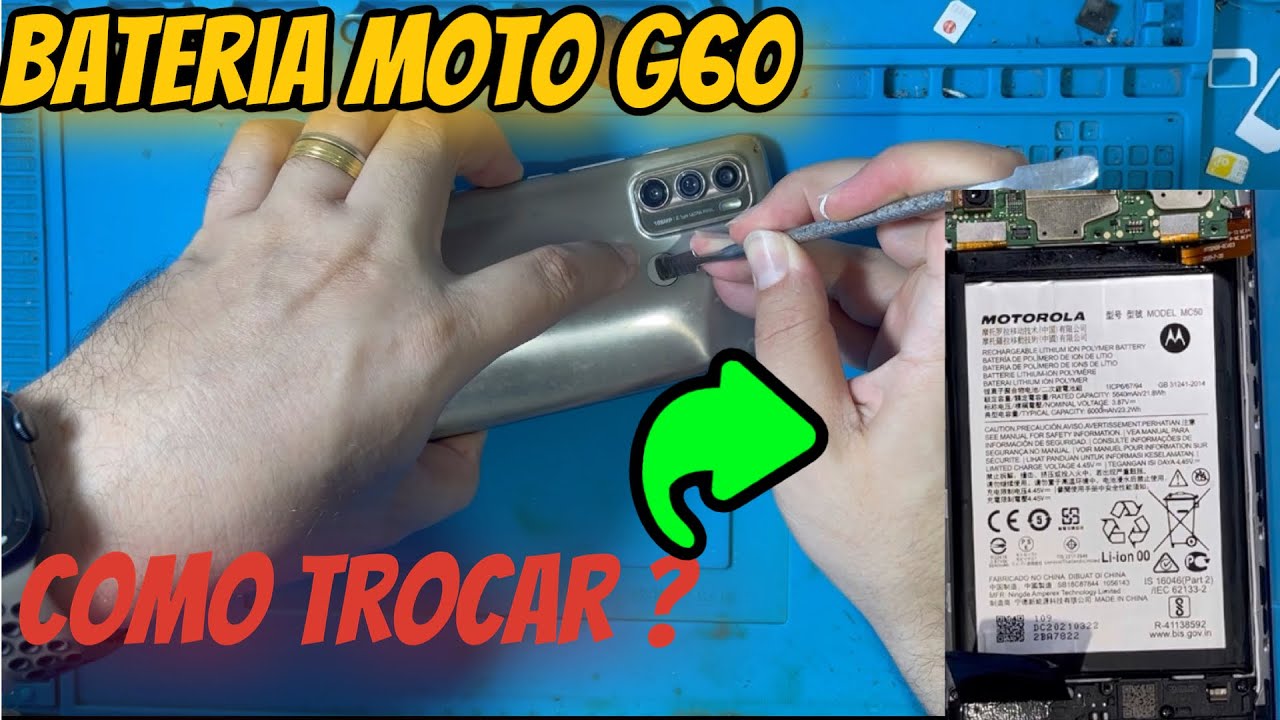 Como trocar bateria do Motorola Moto G60  | Motorola Moto G60 Não segura carga