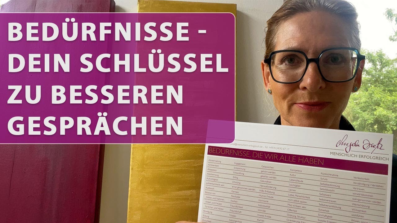 *🍀 Bed&uuml;rfnisse erkennen & nutzen, so wirst du verstanden 👉 beruflich & privat 🍀