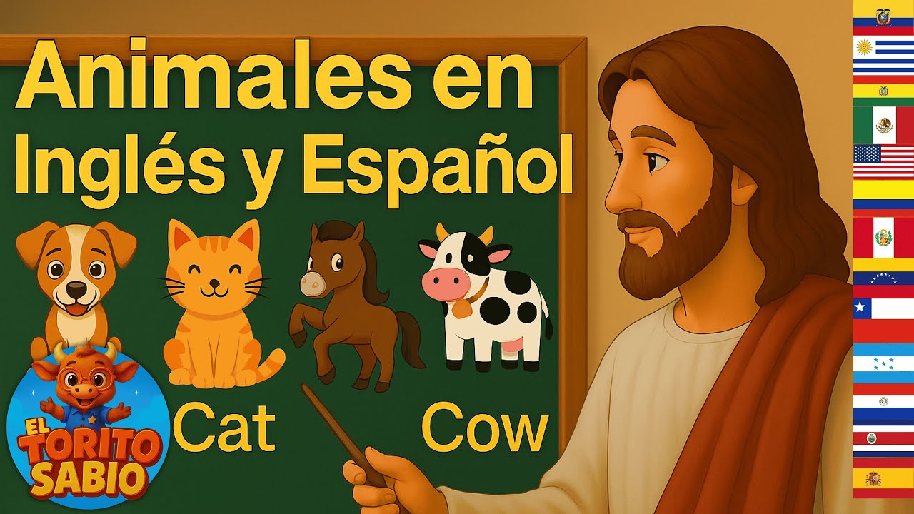 &iexcl;Canta y Aprende Animales en Ingl&eacute;s! 🐴🐮 Canci&oacute;n Biling&uuml;e Espa&ntilde;ol-Ingl&eacute;s para Ni&ntilde;os | El Torito Sabio