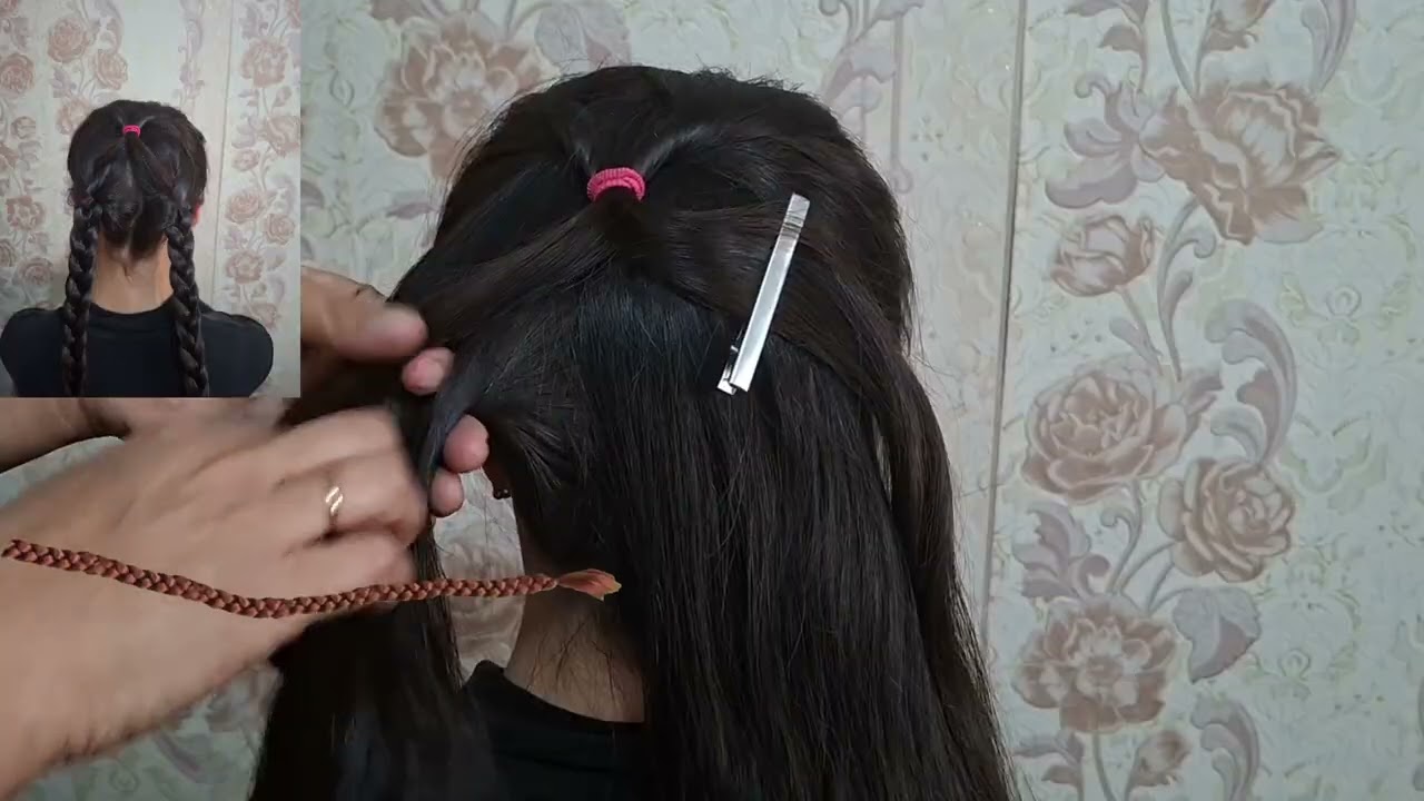 #ButterflyBraid #DoubleBraids #CuteHairstyle