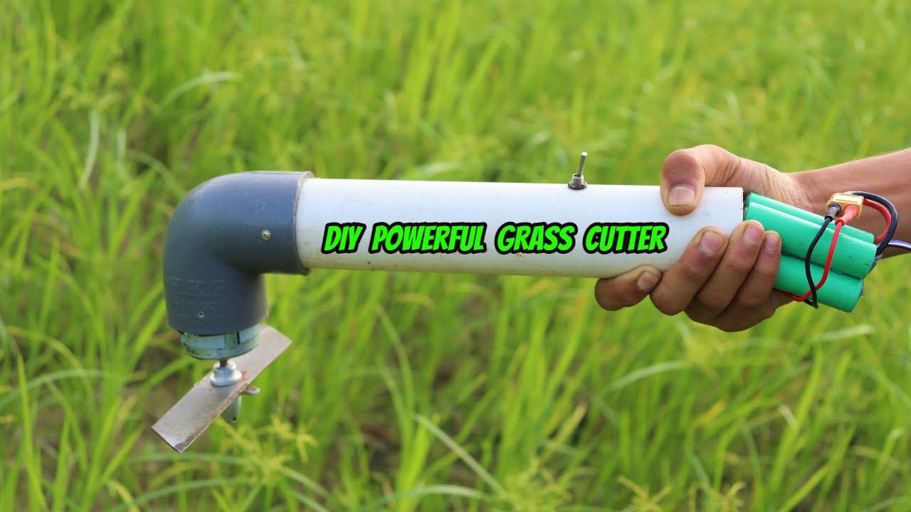 How to make Powerful grass cutter DIY at Home using 775 DC motor