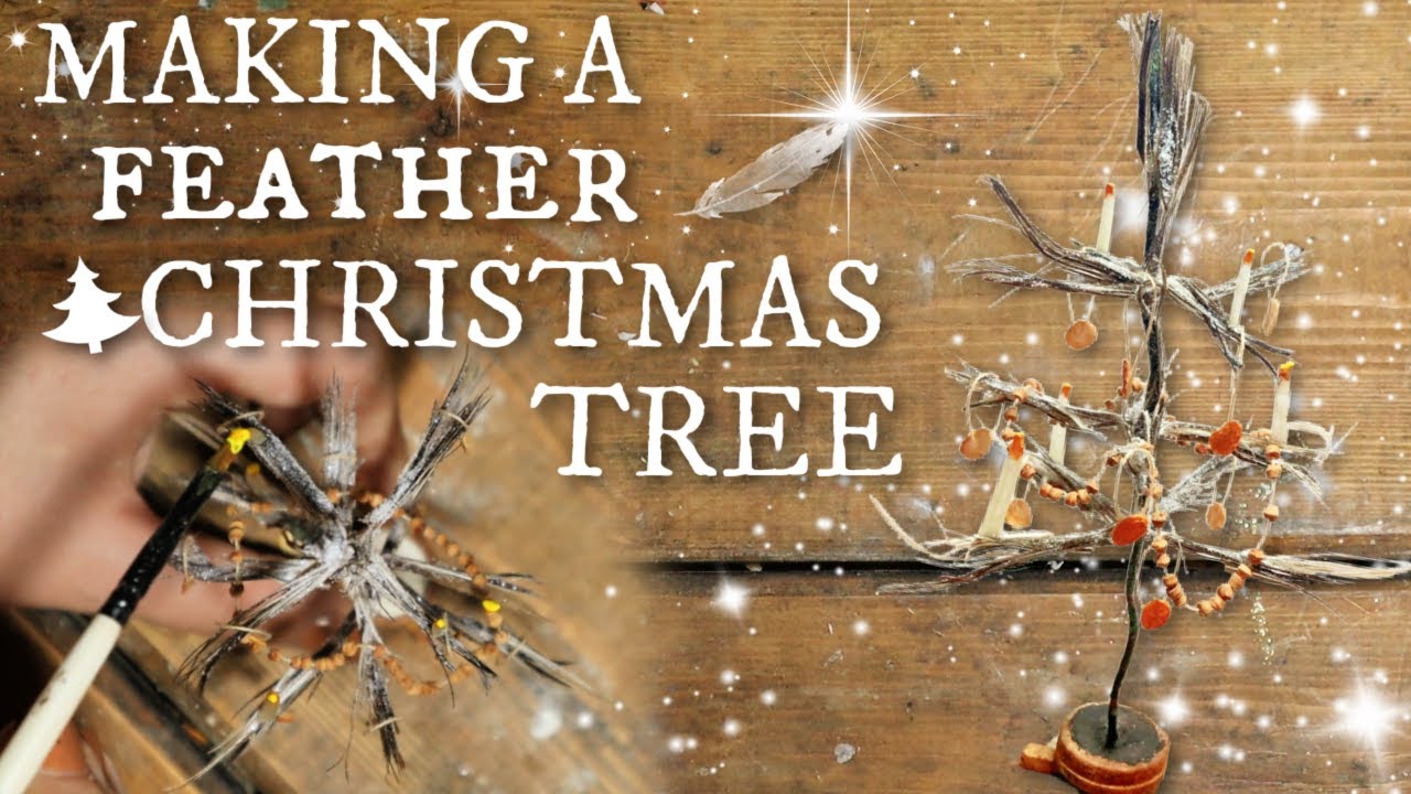 Crafting A Miniature Feather Christmas Tree For Our Mudlarking Xmas Room!