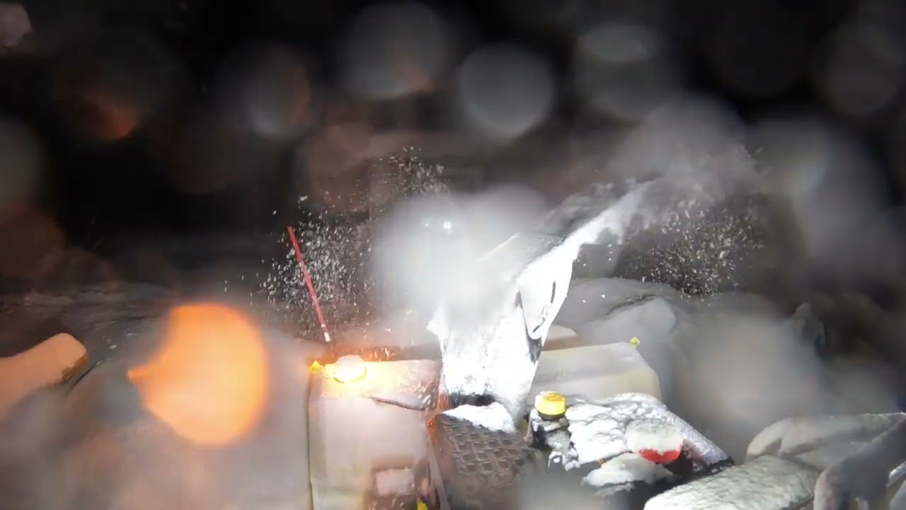 Snowblowing in northern Norway.