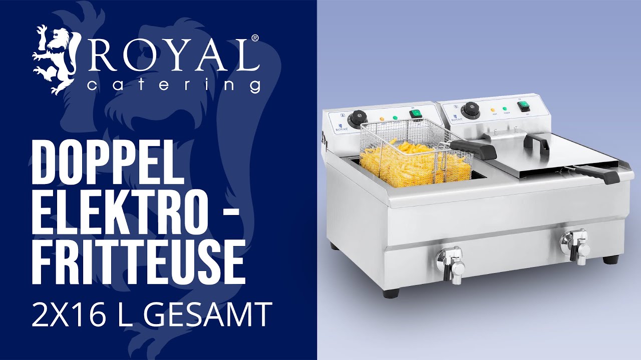 Doppel Elektro-Fritteuse Royal Catering RCEF 16DH-1| Produktpräsentation