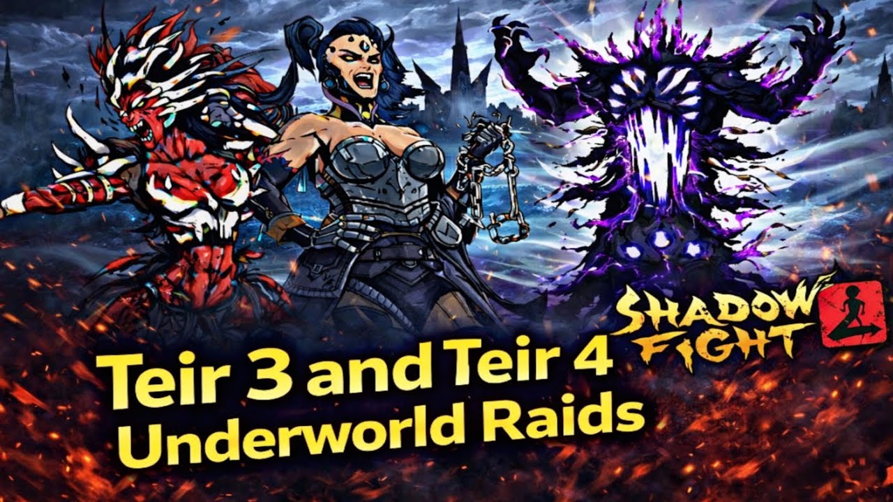 TEIR 3 AND TEIR 4 UNDERWORLD RAID 🔥 || SHADOW FIGHT 2 
