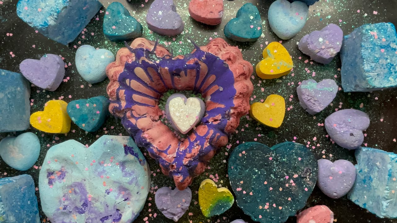 Colourful hearts collab with @crunchalk feat bonus confetti and fresh blocks 💕