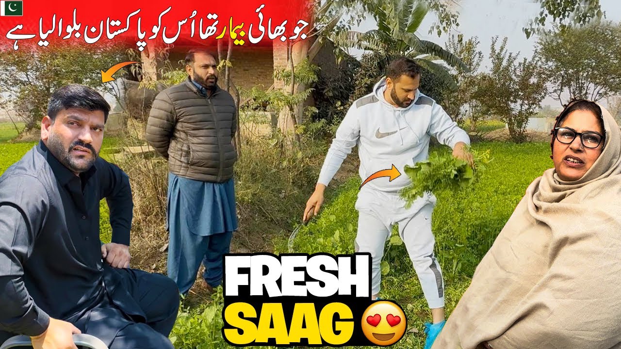Fresh pind da desi saag 😍😍😍