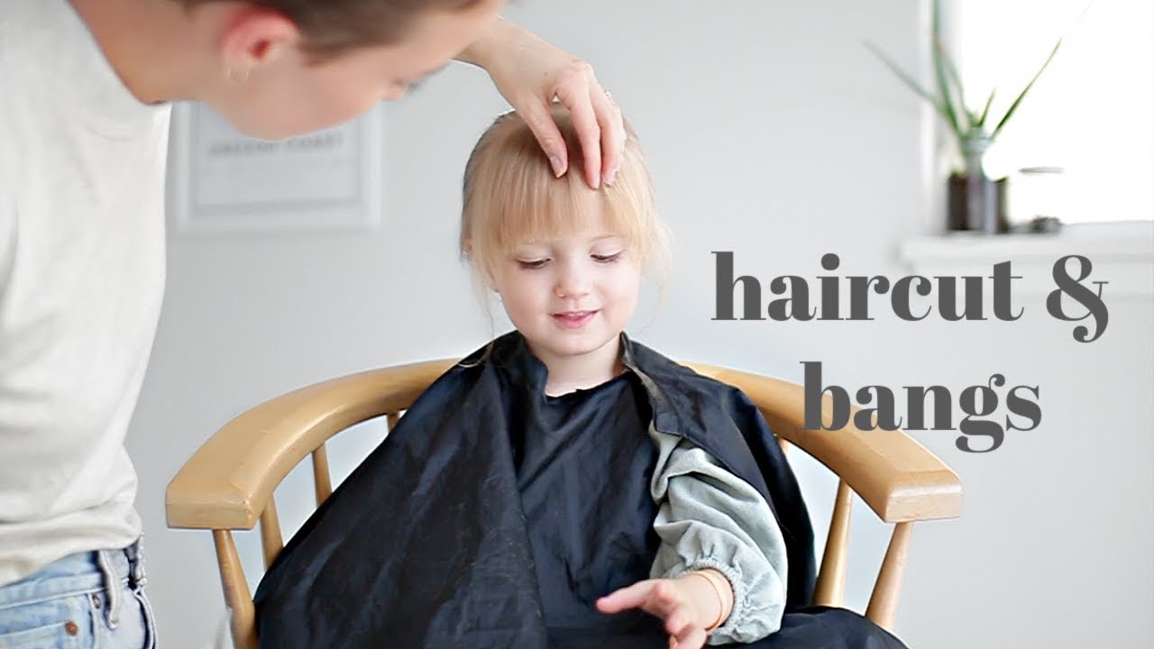 Giving My 3 Year Old Bangs & A Haircut