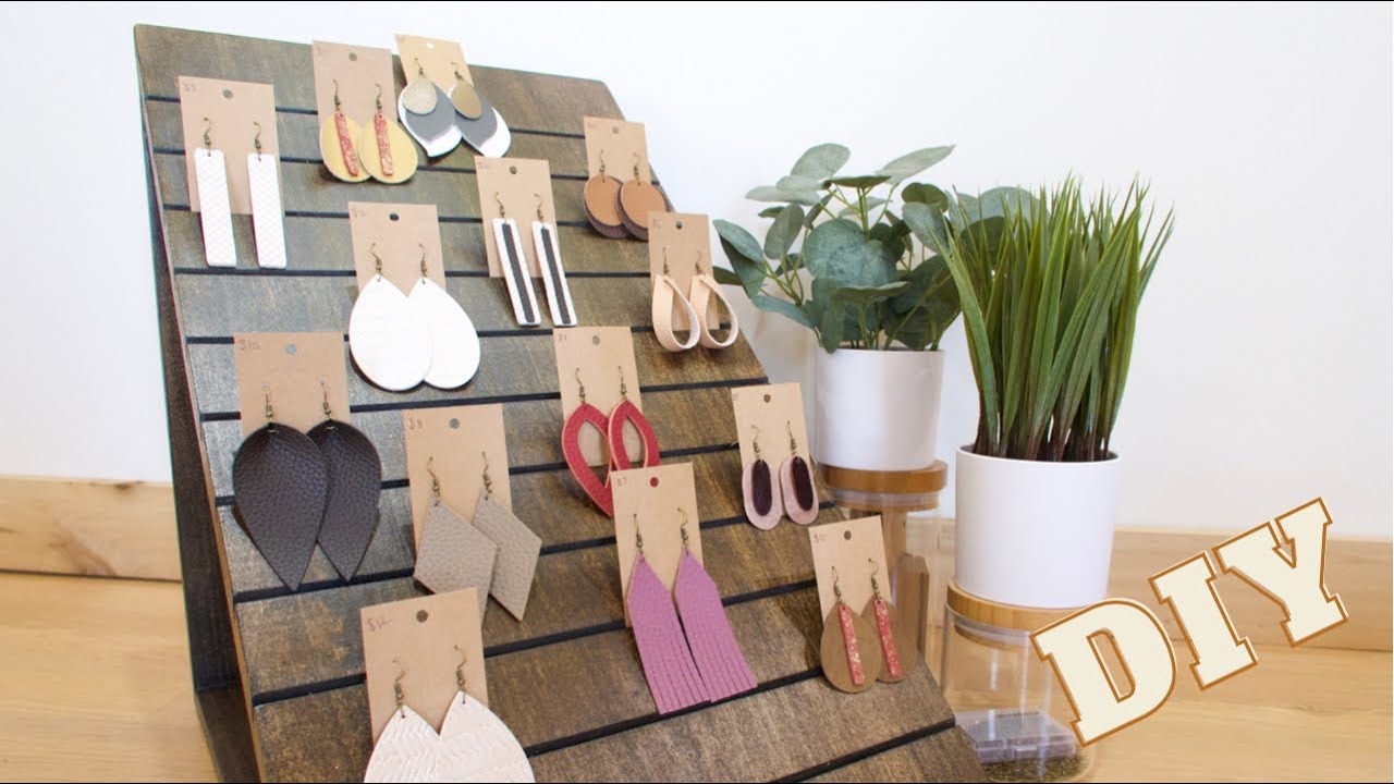 DIY wood jewelry display