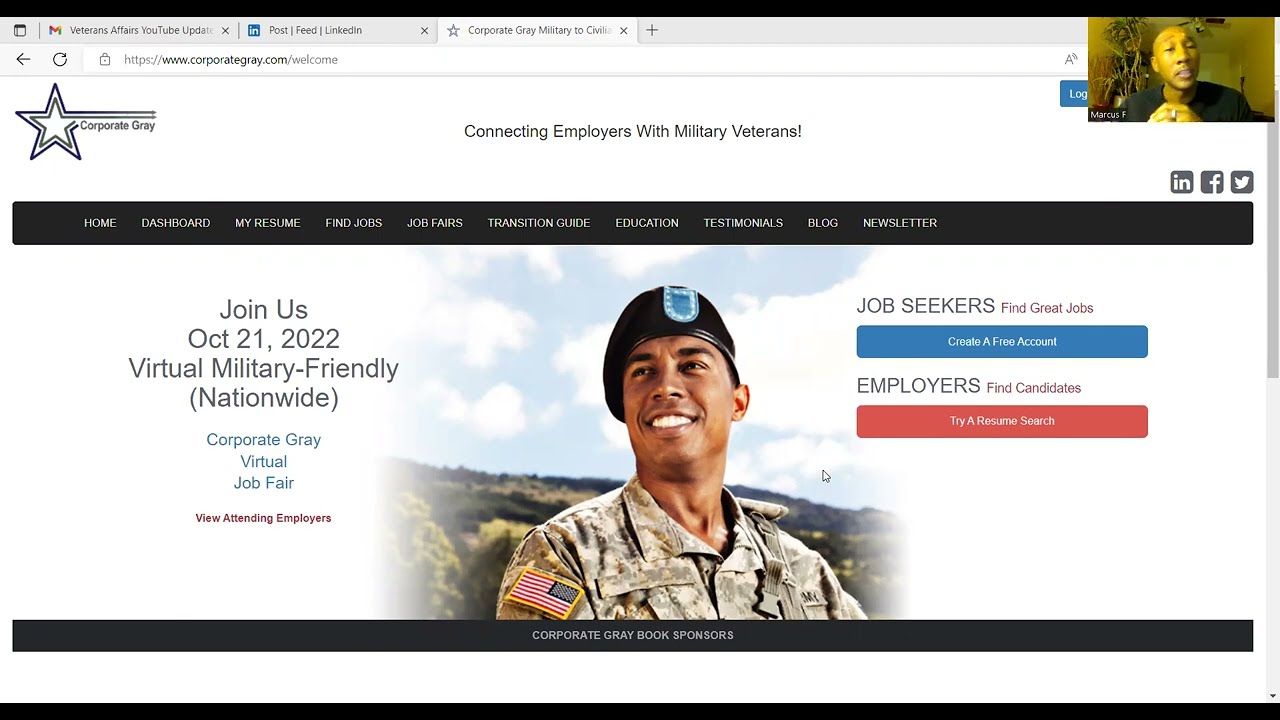 Corporate Gray Virtual Job Fair & Job Search!