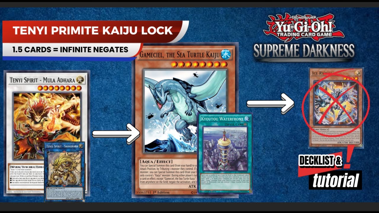 HIGH LEVEL TENYI Deck Combos UNVEILED with KAIJU LOCK and PRIMITE! Post Supreme Darkness W/Deck list