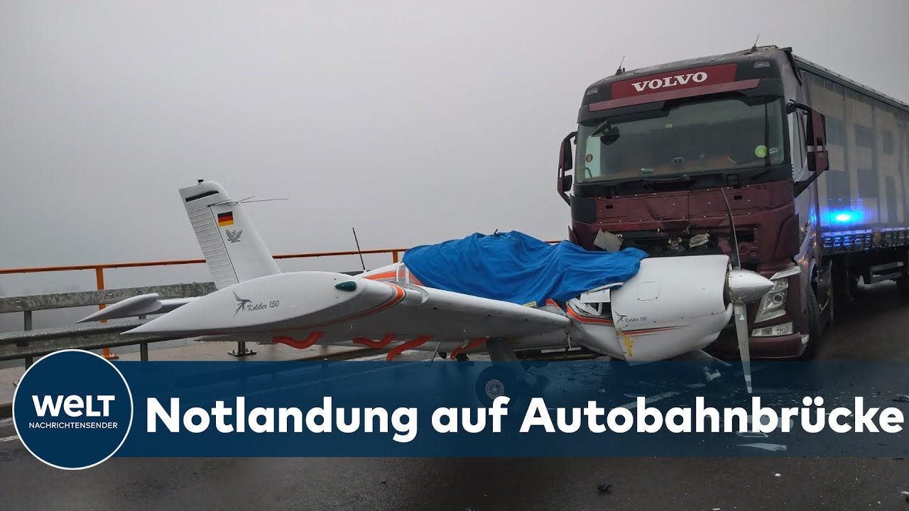 GLÜCK IM UNGLÜCK: Kleinflugzeug-Notlandung auf Autobahnbrücke verläuft glimpflich