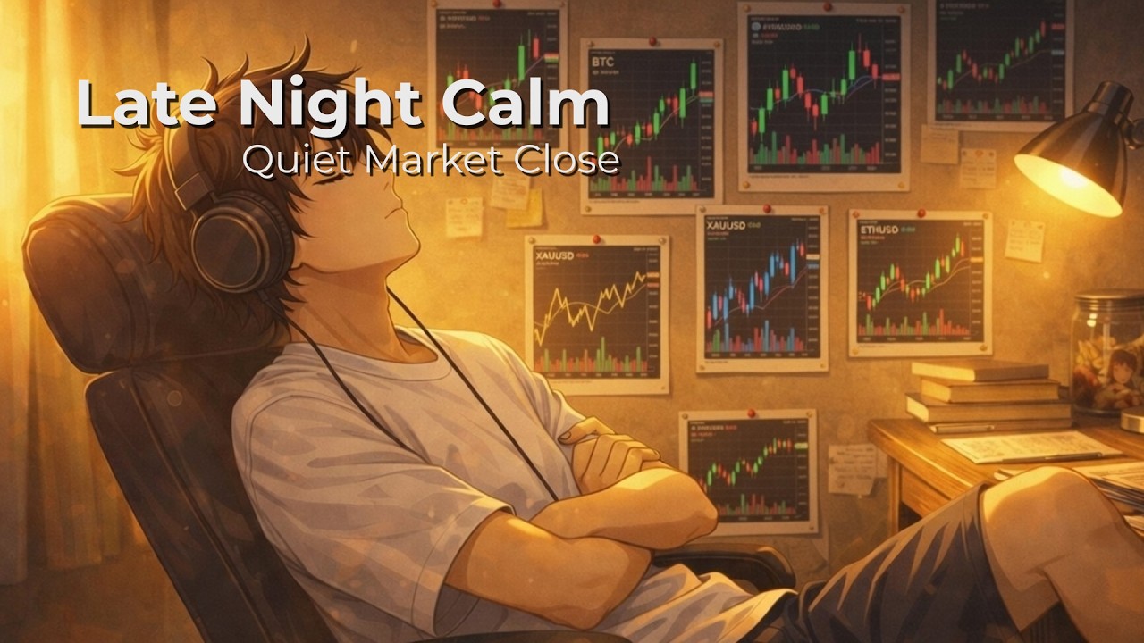 Late Night Calm – Quiet Market Close | Relaxing Ambient Lofi | 1 Hour