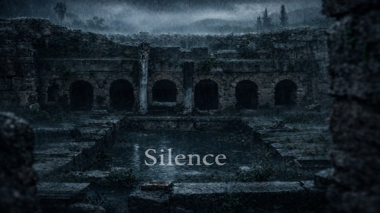 Ancient Abandoned Ruins in the Rain | Cinematic Atmospheric Ambience for Relaxation