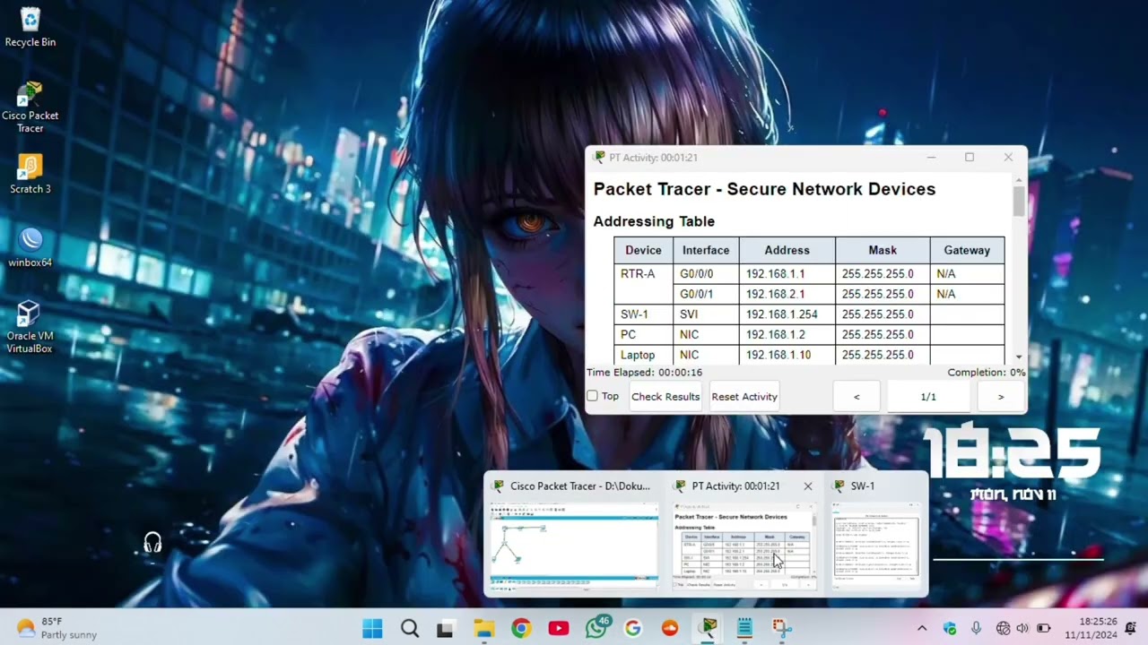 16.5.1 Packet Tracer - Secure Network Devices