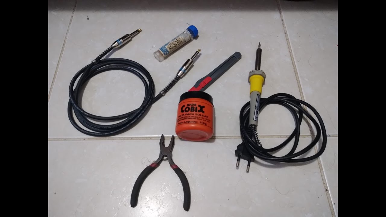 Como soldar cabo P10 Guitarra / Baixo - vídeo curto