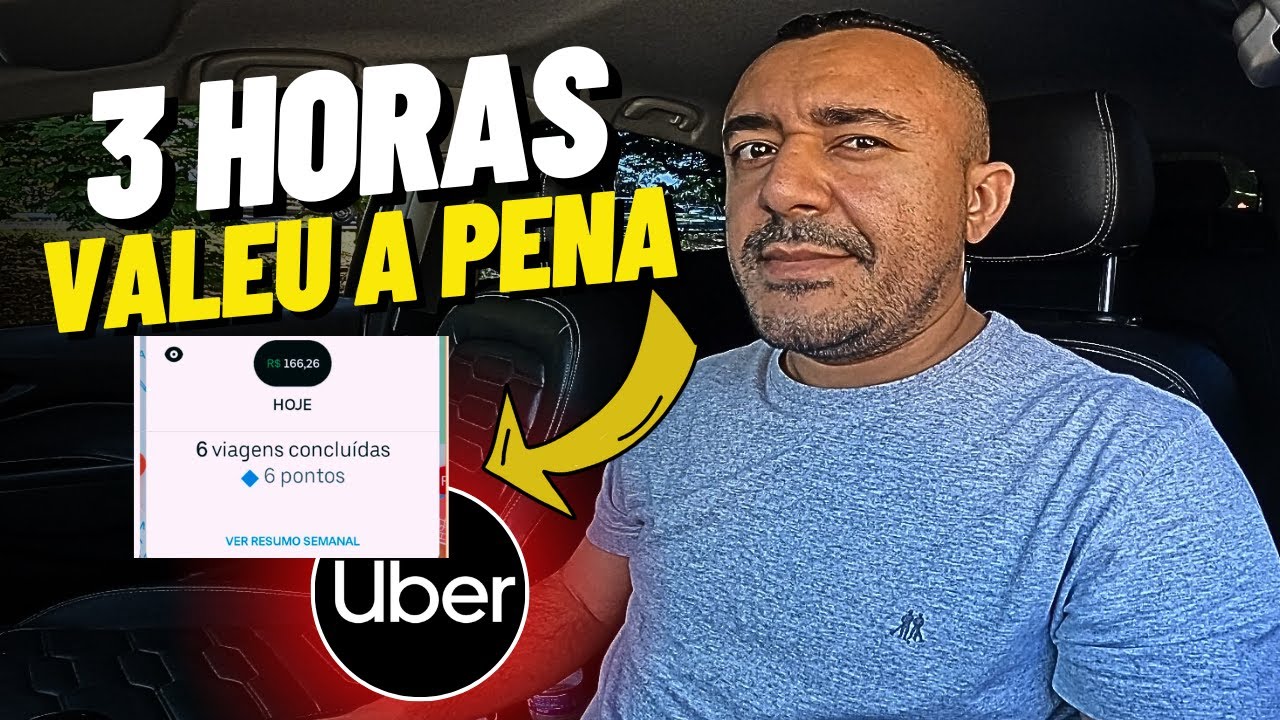 Quanto ganha um uber trabalhando 3 horas?🤑