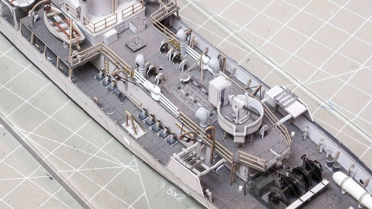 HMV Flower Class HMCS Corvette Agassiz 1/250 scale - Card / paper model ship kit -part2
