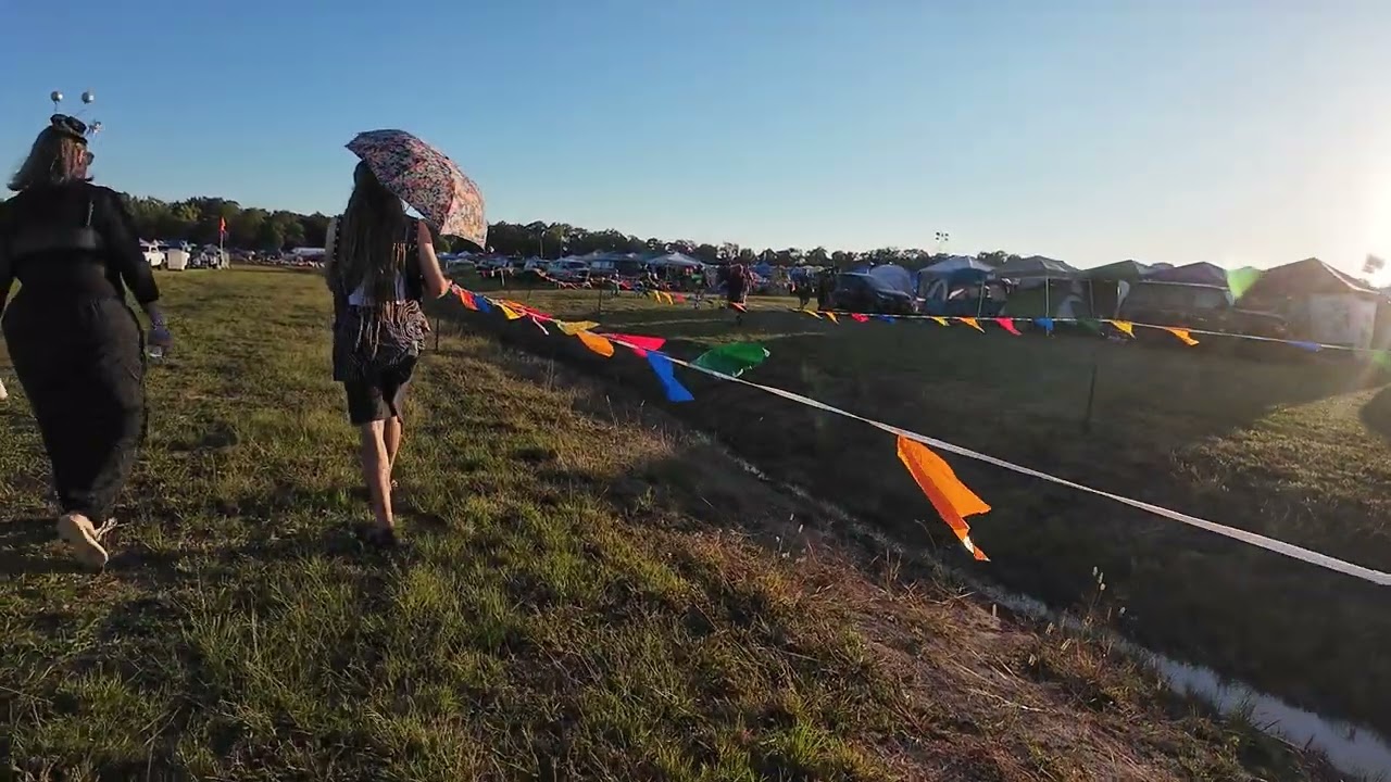 Wakaan Fest 2025 - Walking through camp to get to the sign