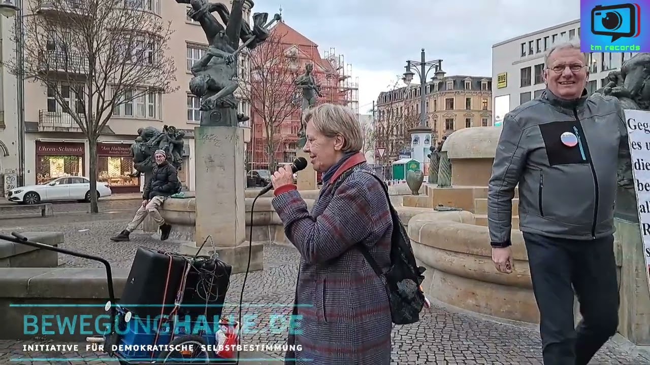 Montagsdemo der Bewegung Halle am 31.03.2025