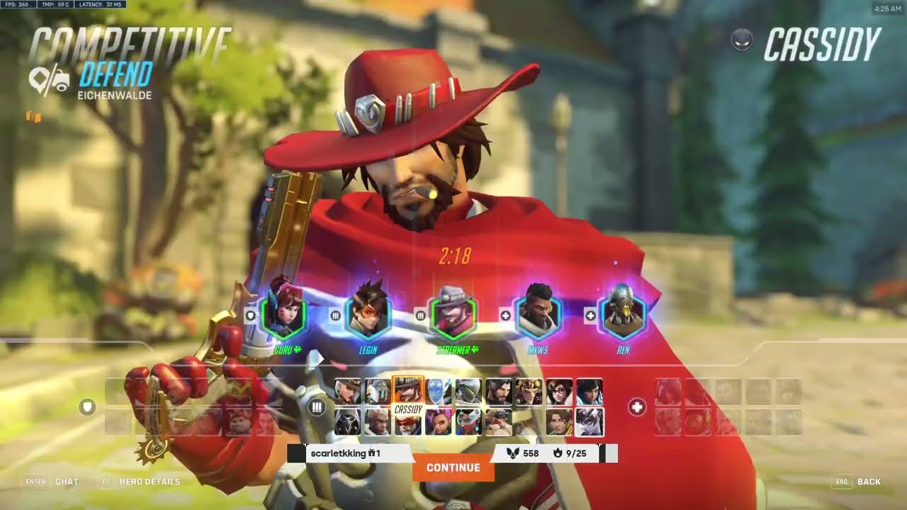GALE HITSCAN GOD - CASSIDY GAMEPLAY! OVERWATCH 2 SEASON 10 TOP 500