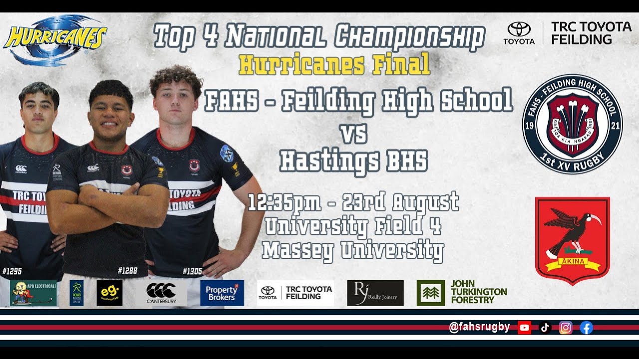FAHS 1st XV vs HBHS 1st XV - 23rd August 2025 - Hurricanes Final - VEO
