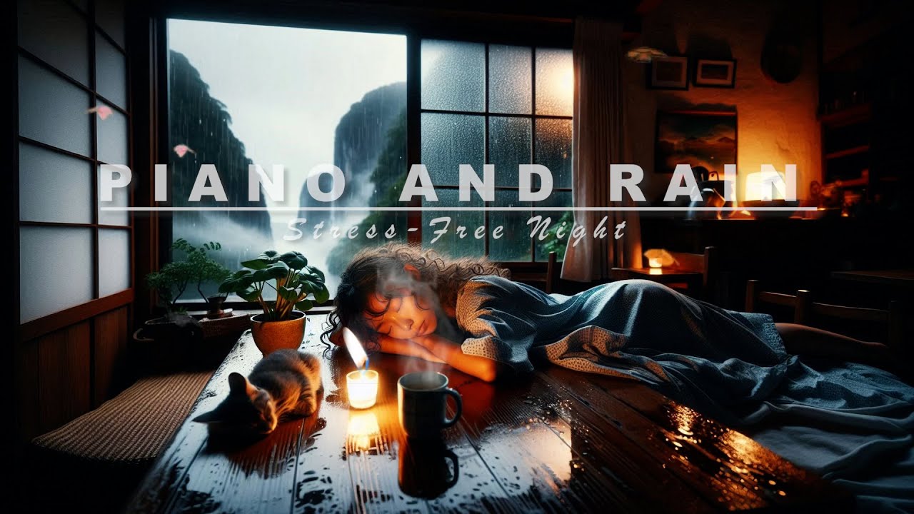Stress-Free Nights 🌙 Calming Piano & Rain Sounds to Relieve Worry | Heal your emtional & body