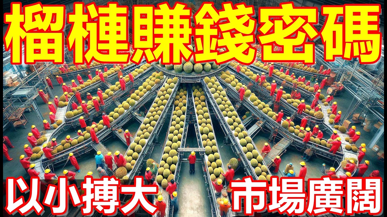 榴槤創新生產全過程！令人驚歎！最先進的榴槤種植和生產線！