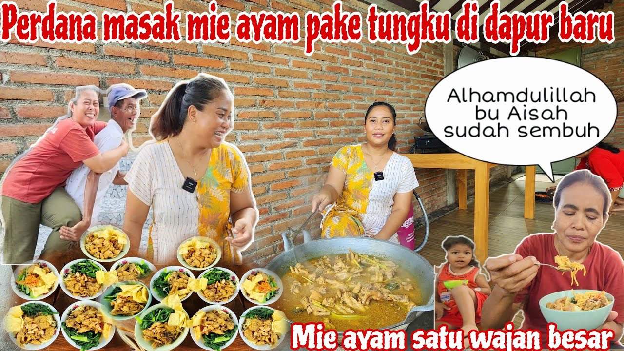 PERDANA MASAK MIE AYAM PAKEK TUNGKU DI DAPUR BARU‼️Mie ayam TERENAK yg pernah saya makan SEMUA SUKA