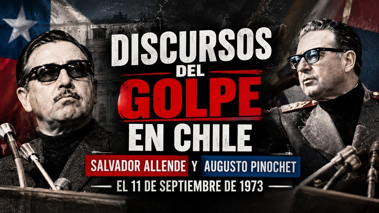 🇨🇱 DISCURSOS DEL GOLPE EN CHILE  - Salvador ALLENDE y Augusto PINOCHET el 11 de Septiembre de 1973