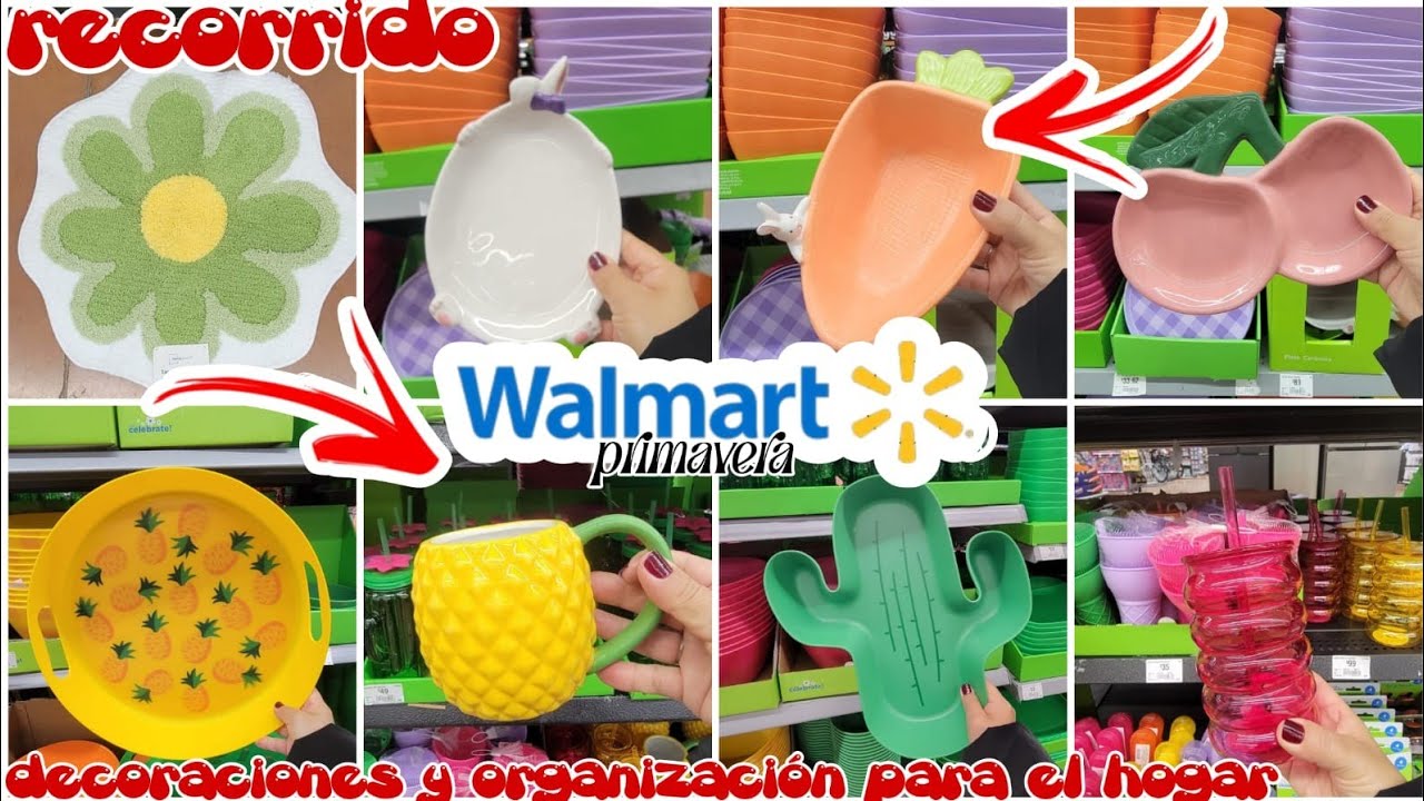 WALMART RECORRIDO PRIMAVERA 🌸🐰🥕 DECORACIONES Y ORGANIZACIÓN PARA EL HOGAR 