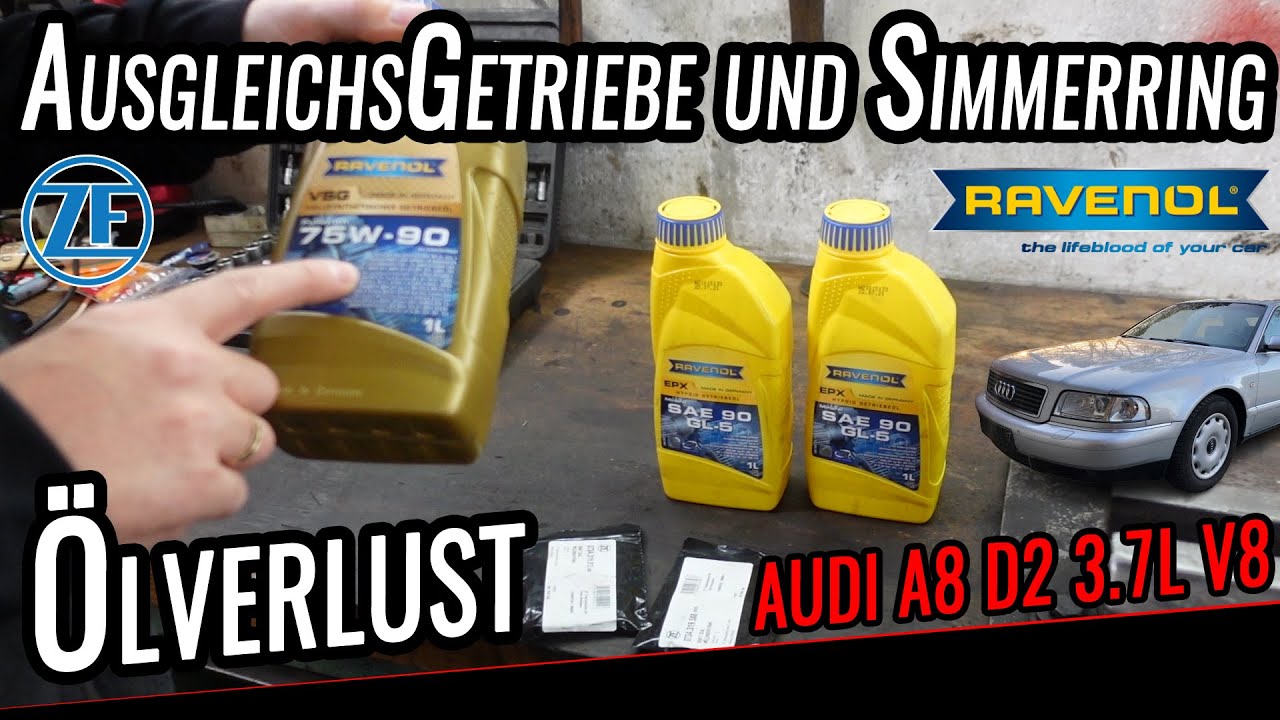 Ölwechsel im Diff+Ausgleichsgetriebe | Simmerring wechsel | Audi A8 D2 3.7L Quattro | OGAS GARAGE