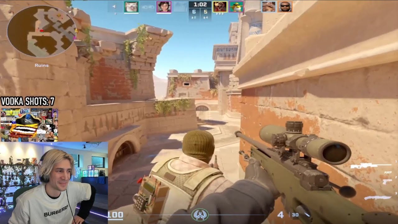 xQc reacts to psp rolls impostor in CS2