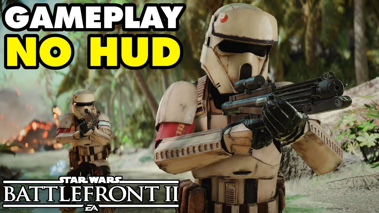 NEW Scarif Gameplay! No HUD Ultra Immersion - Star Wars Battlefront 2