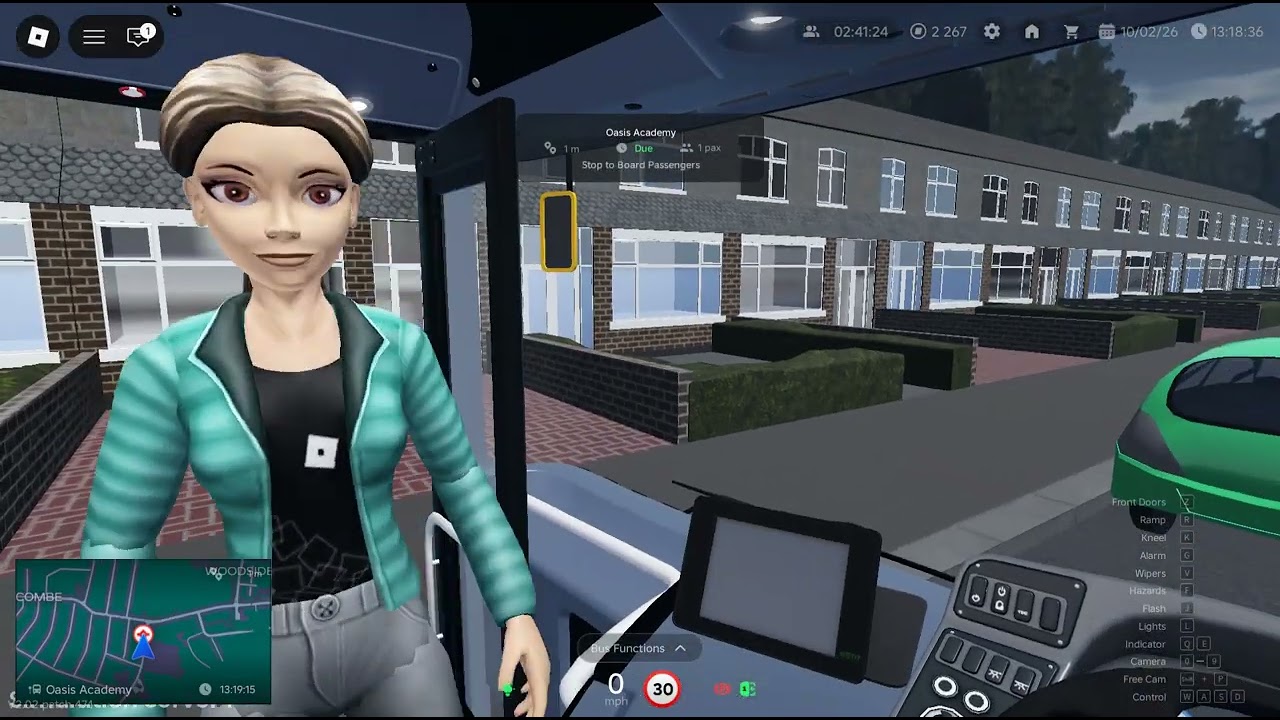 Playing Croydon on Roblox, big crash at 09.59 minutes, running late part 1