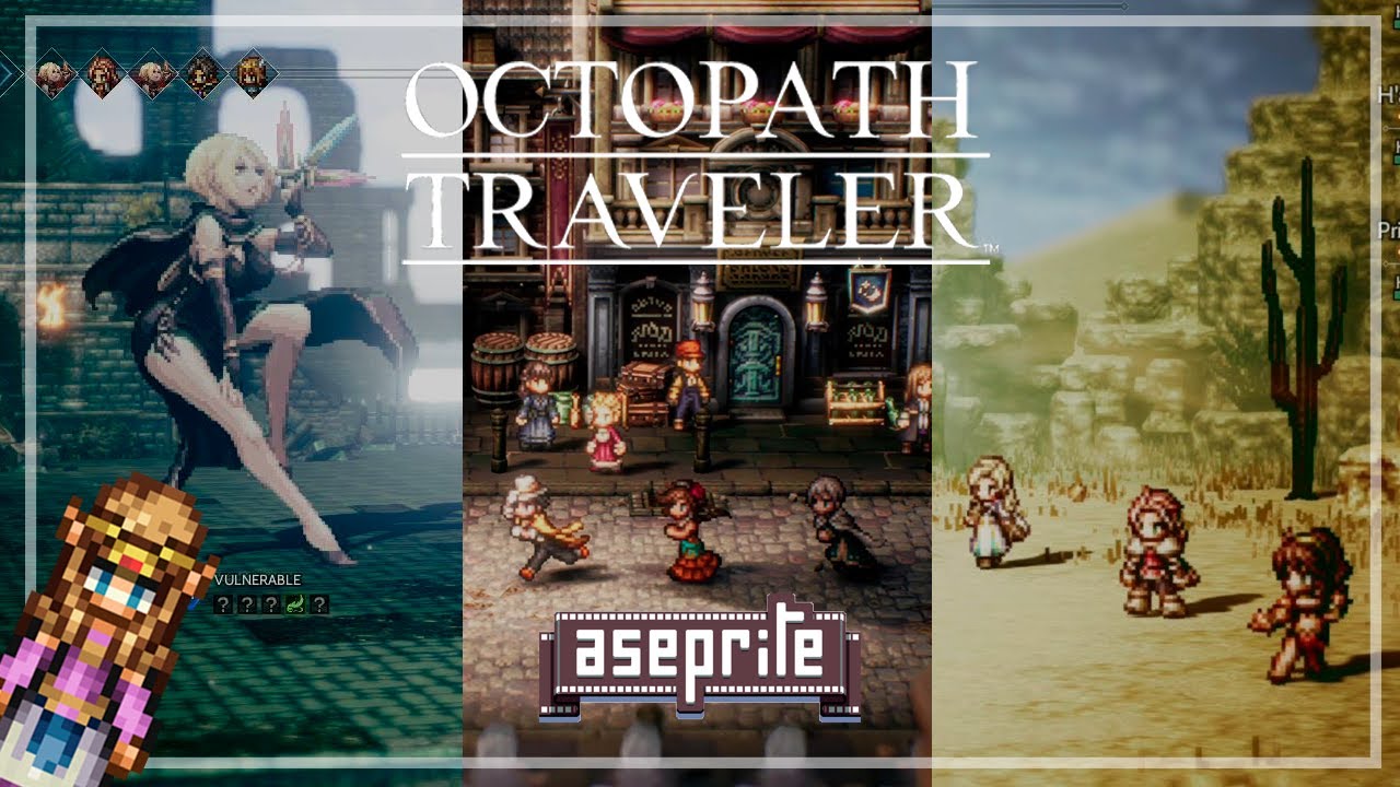 👾 Pixel Artistas - Dibuja pixel art de Octopath Traveler