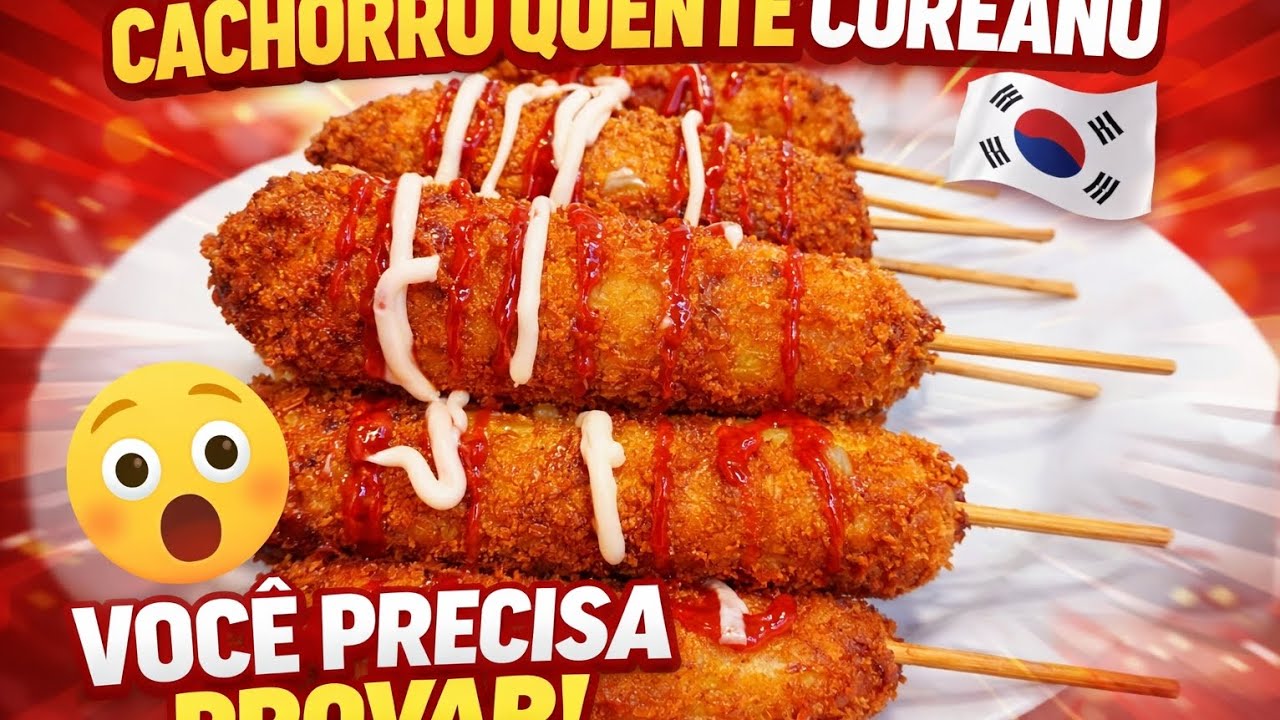 🌭 Cachorro-Quente Coreano Crocante | Receita Irresistível 😋 @gildasantos-r4g