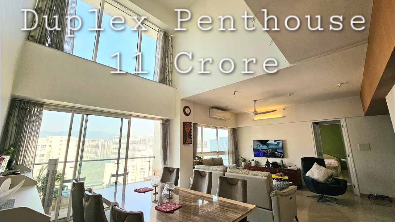 11 Crore, 4bhk Duplex Penthouse with Balconies, Separate Staff Room, Godrej The Trees, Vikhroli.