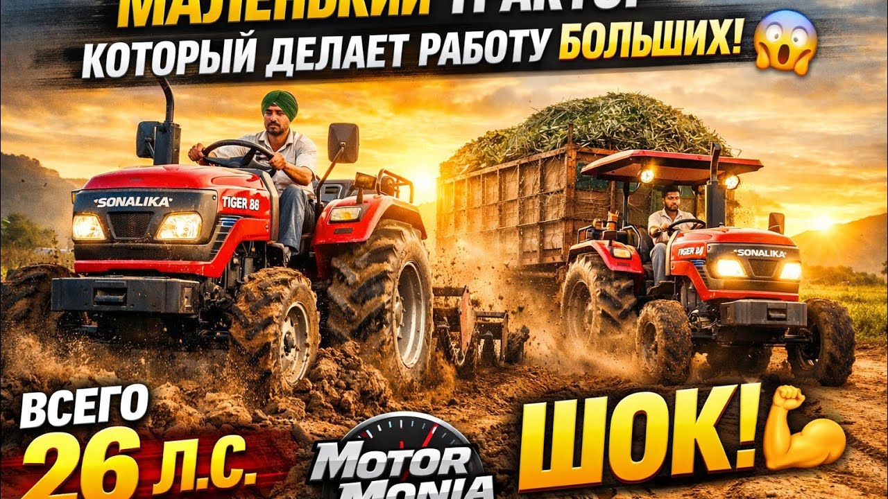 🚜 🔥 ШОКИРУЮЩЕ! Sonalika Tiger 26 — Маленький трактор, КОТОРЫЙ Делает Работу Больших! 😱💪