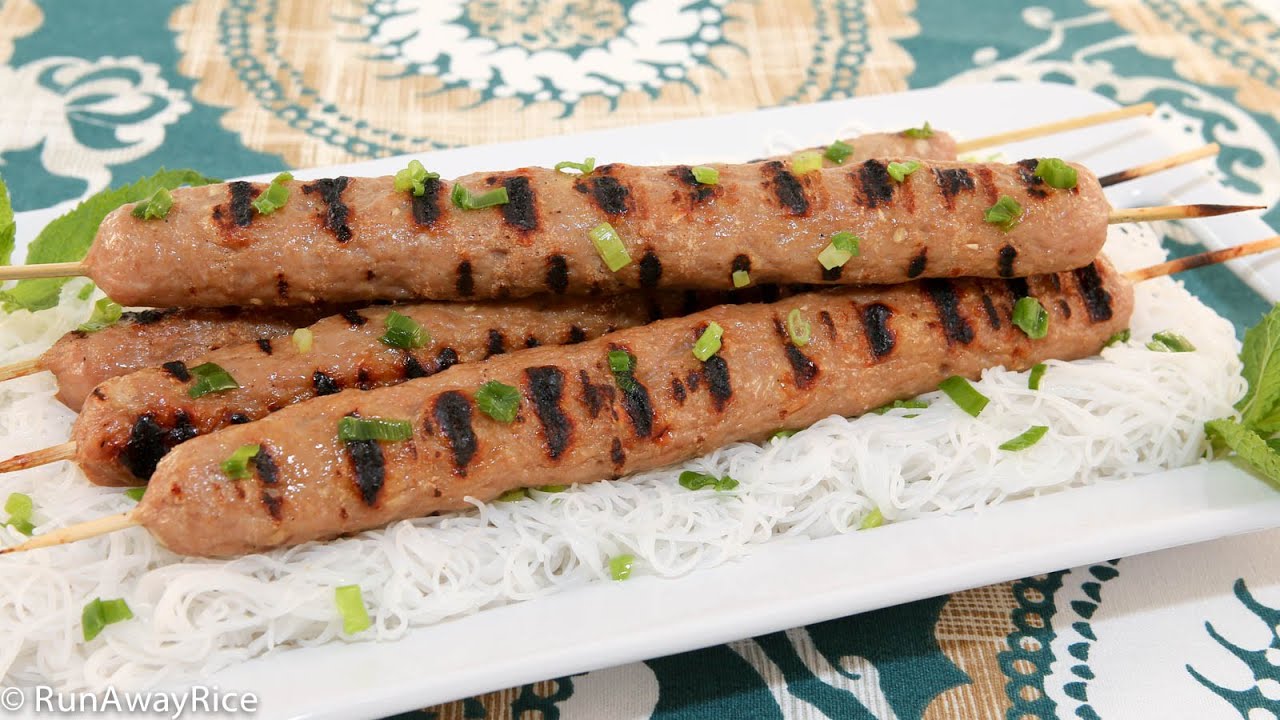 Grilled Pork Sausages (Nem Nuong)