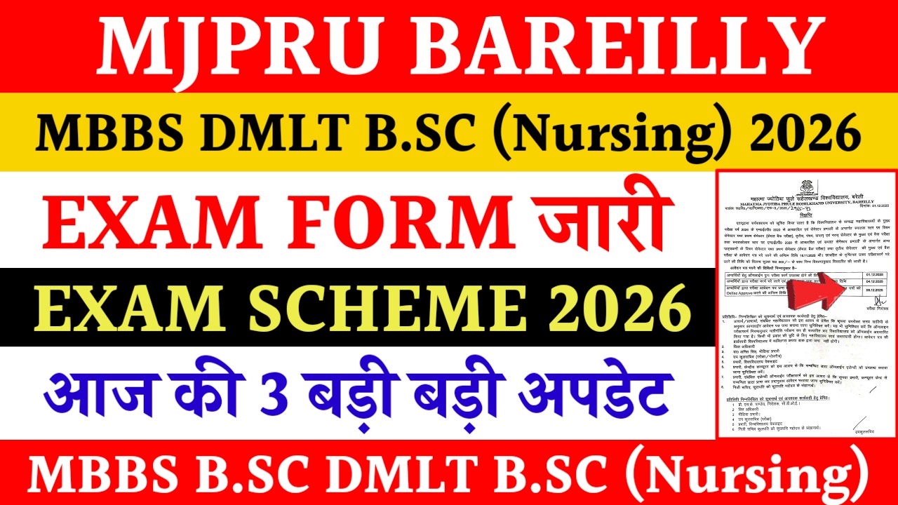 Mjpru exam form 2026 | mjpru exam date 2026 | mjpru exam news today