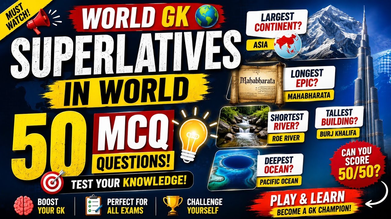 superlatives in world quiz | jt | Longest, Largest, Highest, Biggest, Fastest, Tallest | static gk